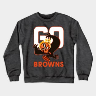 Go Browns! SkullyDawg Shadow Runner Logo Crewneck Sweatshirt